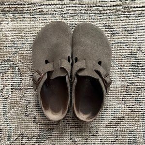 Birkenstock Dark Taupe Shoes Clog Mules Size 38